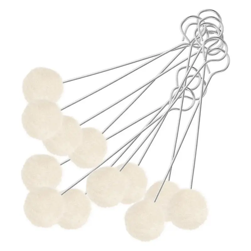 

AEE4-200 Pieces Wool Daubers Ball Brush Leather Dye Tool With Metal Handle Applicator Tool For Leather Dye Wool Dye Dauber