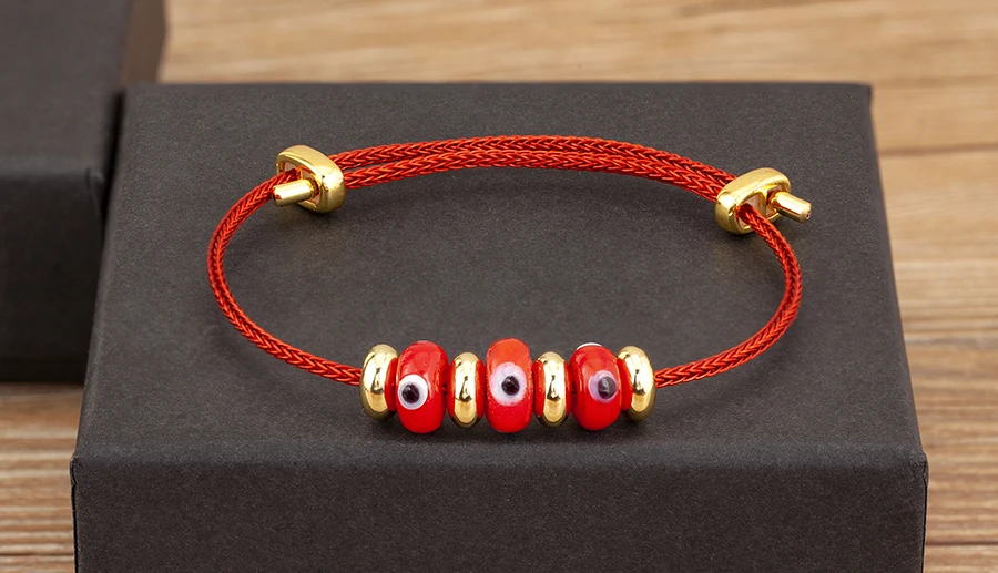 Nidin Neue Mode Glück Türkischen Bösen blick Seil Armband Einstellbar Für Frauen Weibliche Punk Stil Persönlichkeit Design Schmuck Geschenke – Detail 15