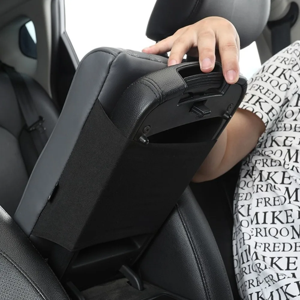 Microfiber Leather Center Console Cover Pad Universal Comfortable Armrest Pillow Memory Foam Multifunctional