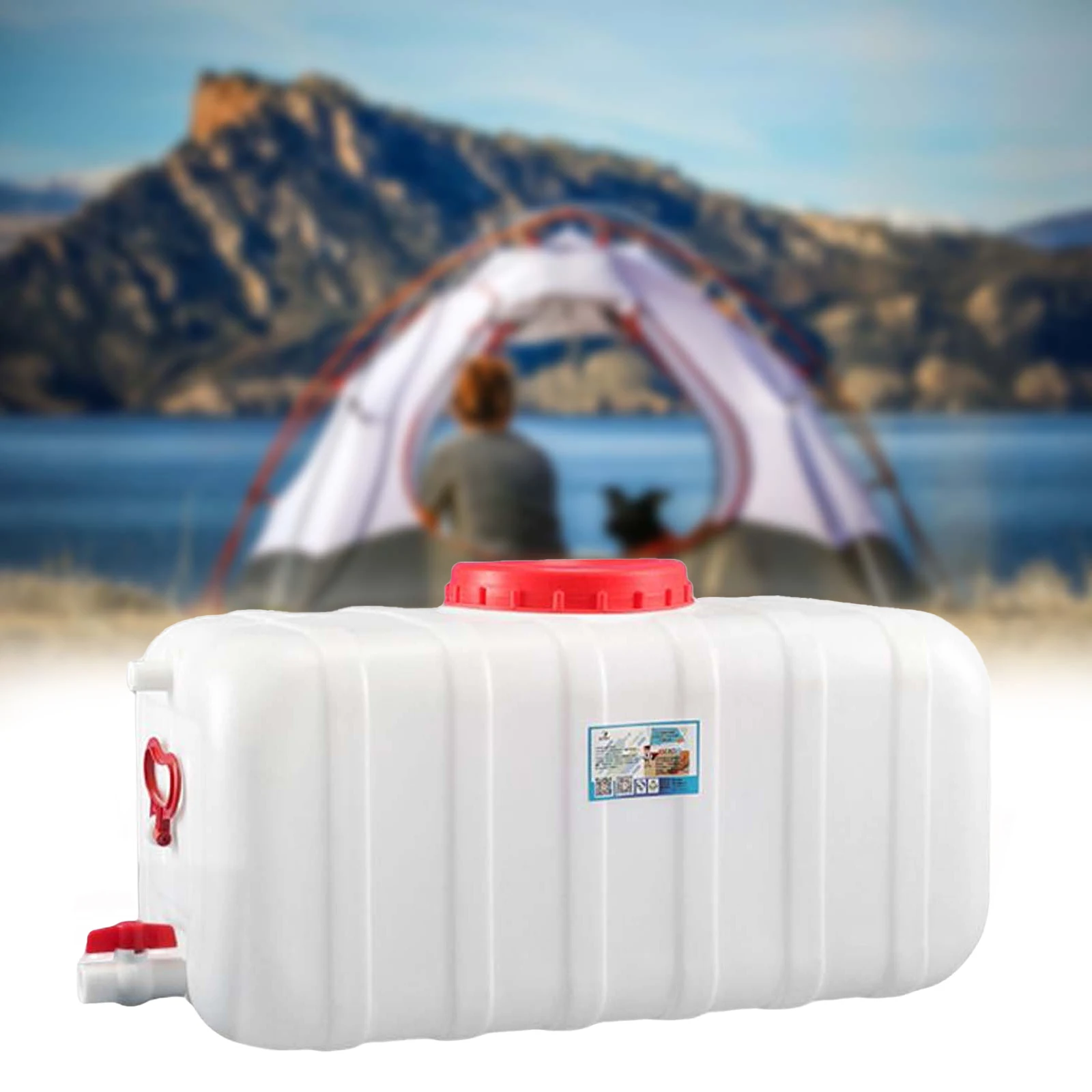 15L Portable Water Container Water Storage Barrel with Faucet Large Capacity Water Container for Outdoor Camping Hiking Picnic