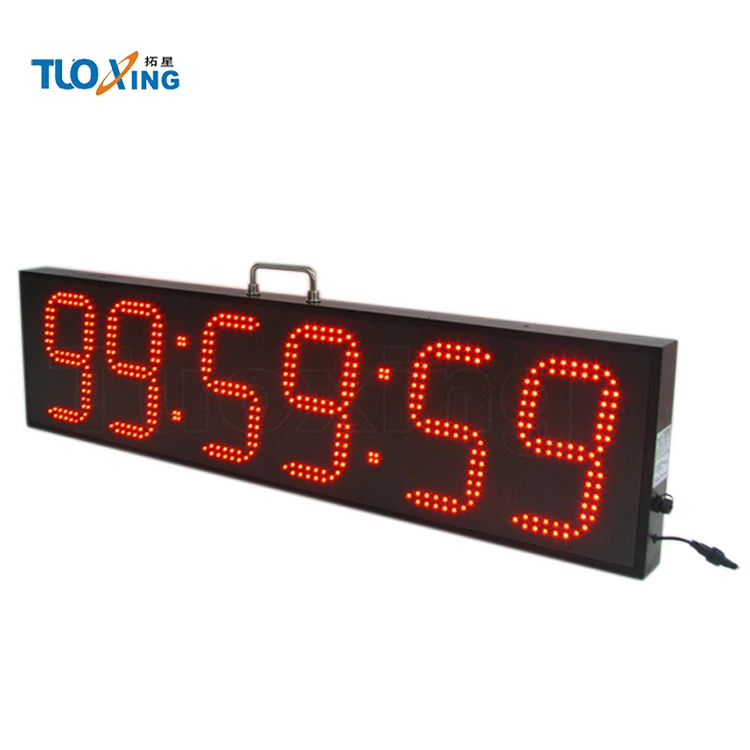 High quality 8 inch 6 digits led digital large countdown timer