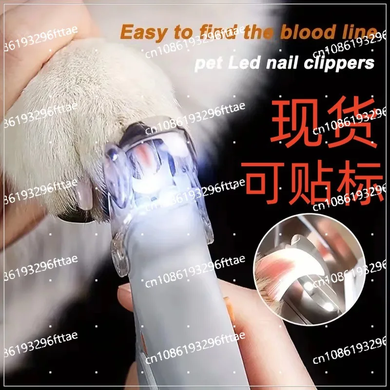 LED Light Pet Cat Dog Nail Clippers Polished Pet Cleaning Supplies