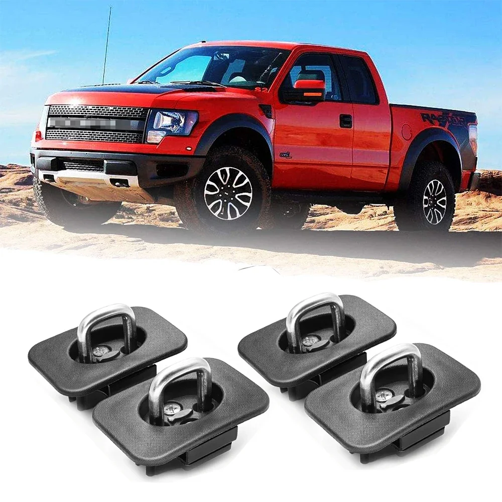 

Truck Bed Retractable Tie Down Anchors For Ford F150 98-14 Ford Super Duty 98-16 Chevrolet Silverado GMC Sierra 99-13 Dodge RAM