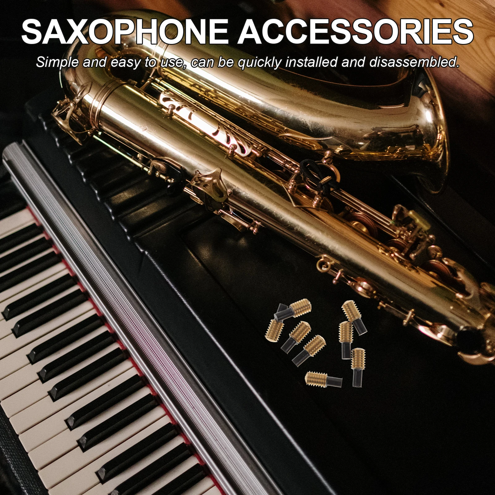 

8 Pcs Copper Screws for Saxophone Musical Instrument Parts Accessories Sturdy Repair Replacement Fixing Hardware Durability Easy