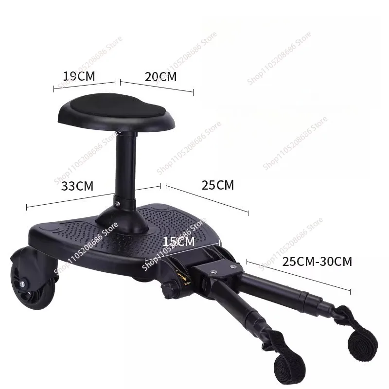 

Универсальная коляска на колесиках 2 в 1, коляска-планер, багги со съемным сиденьем, педаль, черный