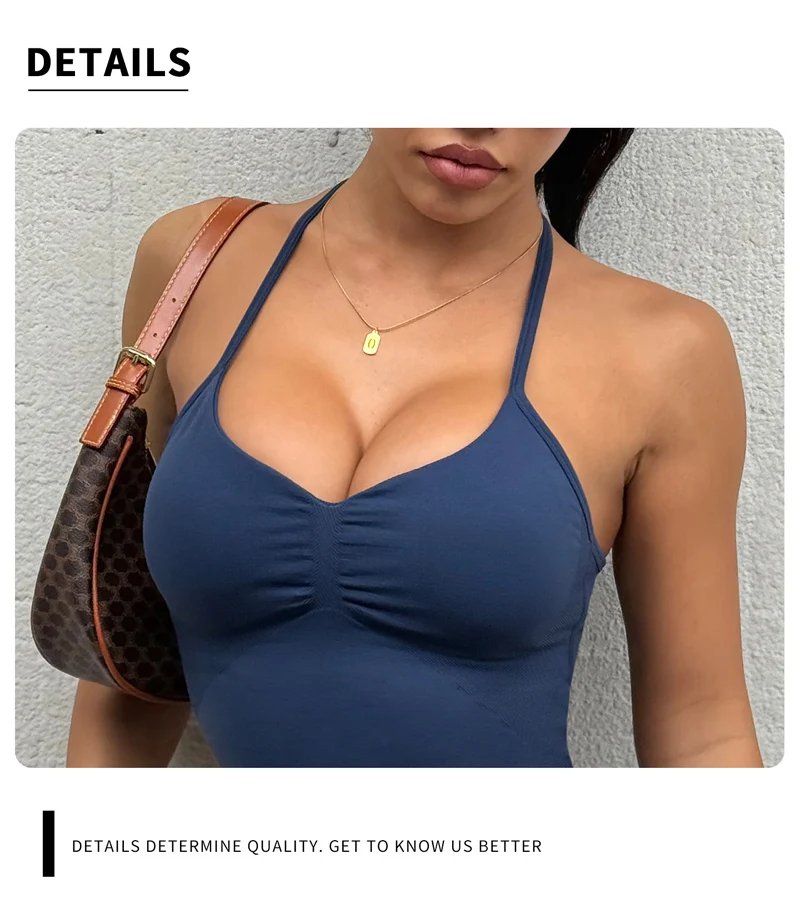 Verstellbares Träger-Gymnastik-Top, rückenfrei, Fitnessstudio-Kleidung, Damen, Scrunch-BH, abnehmbare Körbchen, Yoga-Tank, Workout-Outfits, Tops, Sportweste – Detail 15