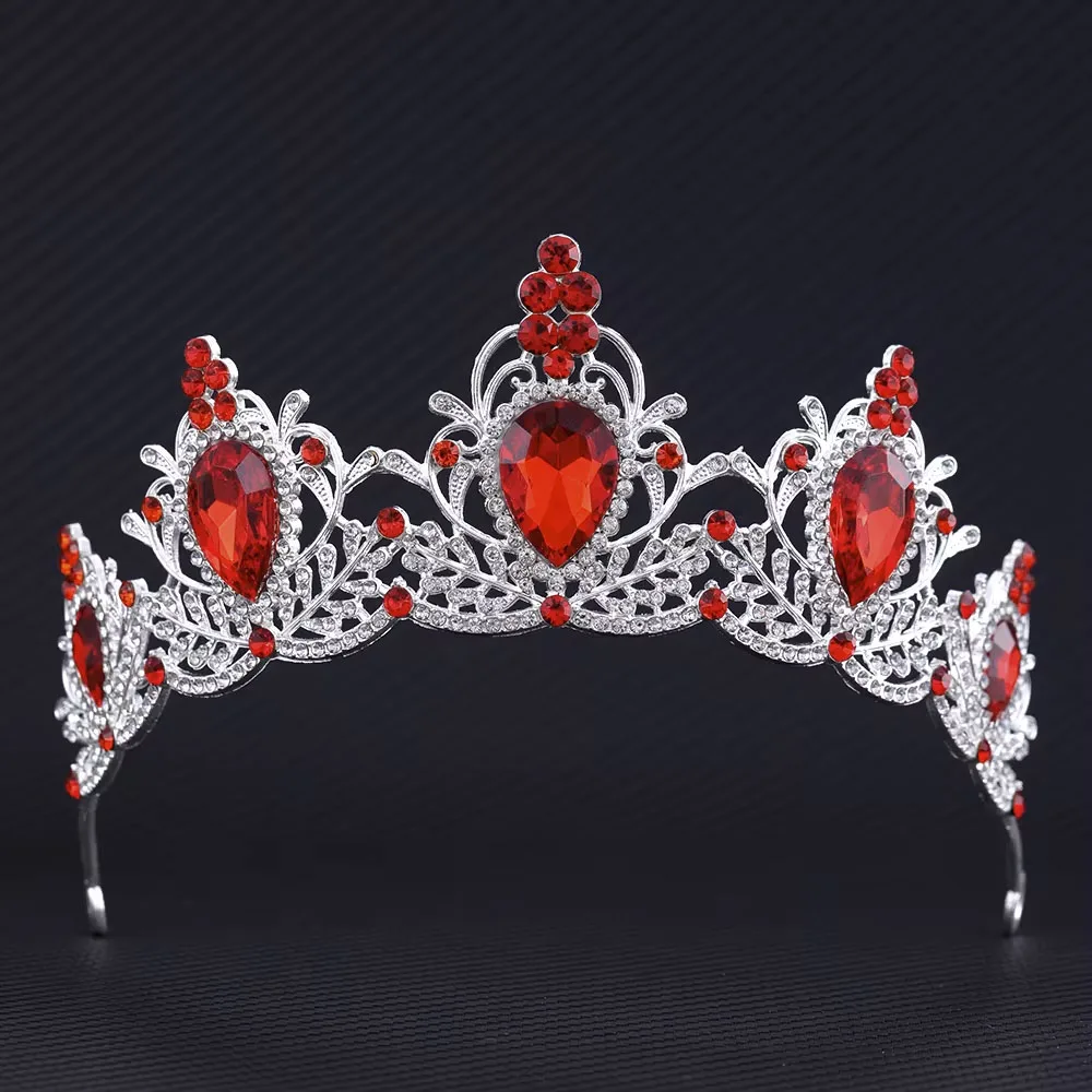 Luxury Princess Crystal Crown Vintage Baroque Rhinestone Tiara for Woman Bridal Wedding Party Headdress Jewelry Hair Accessories