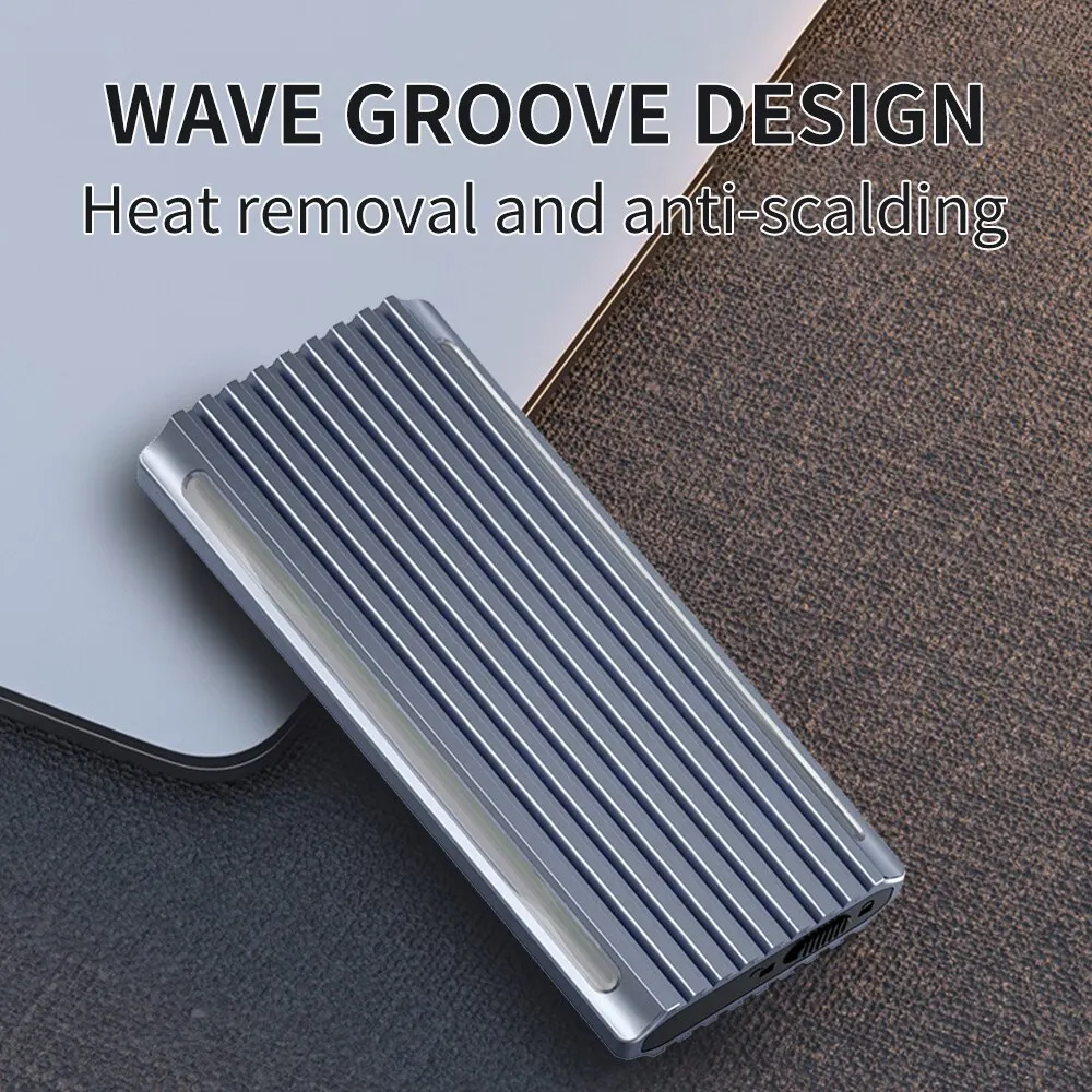 PUSKILL Aluminum Alloy M.2 SSD Case RGB Support M.2 NVME\NGFF USB 3.1 10Gbps HD Transmission Cooling Mobile Enclosure Box