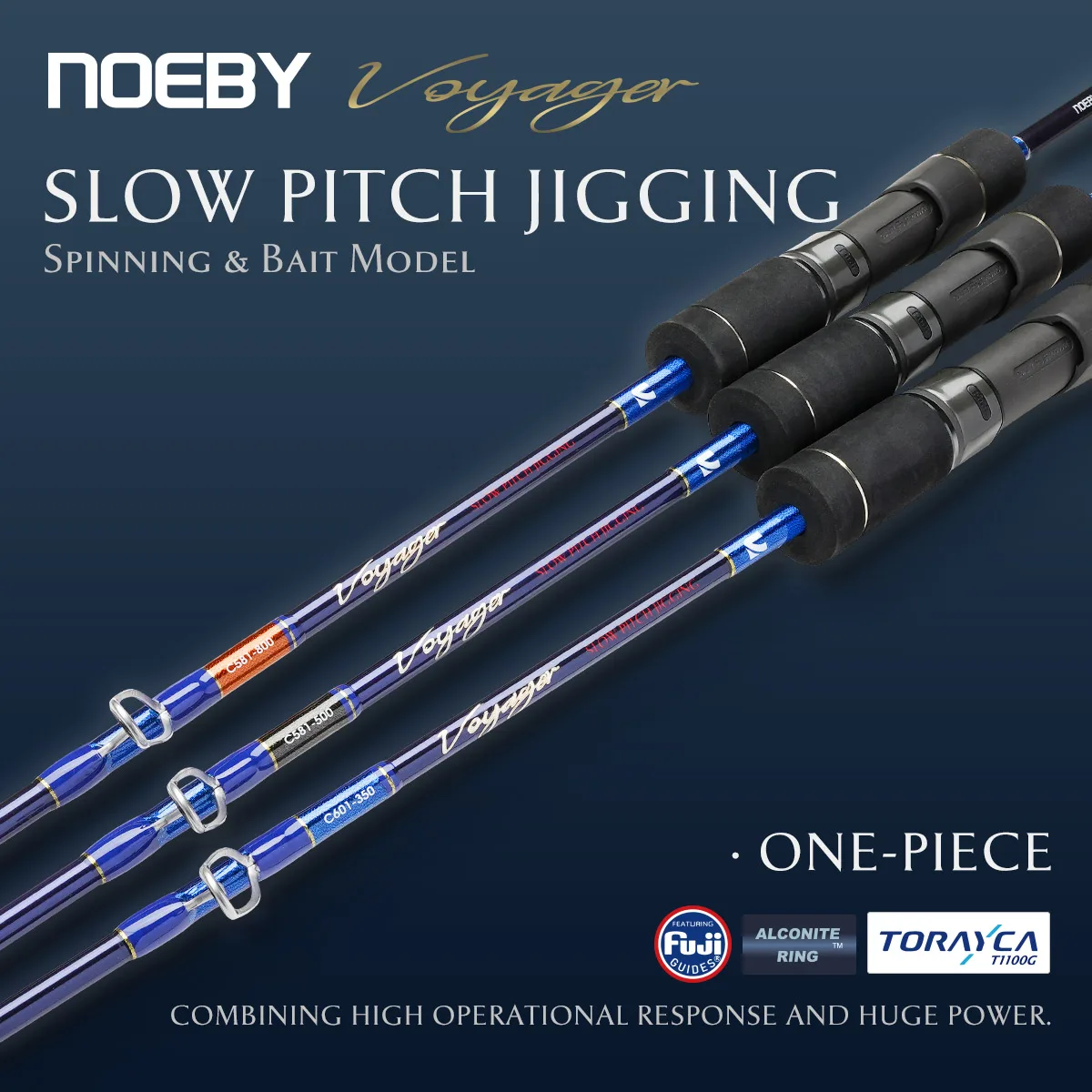 

NOEBY VOYAGER Slow Pitch Jigging Rod 1.77m 1.83m One-Piece Spinning Casting Jigging Fuji Guides Torayca T1100G Sea Fishing Rods