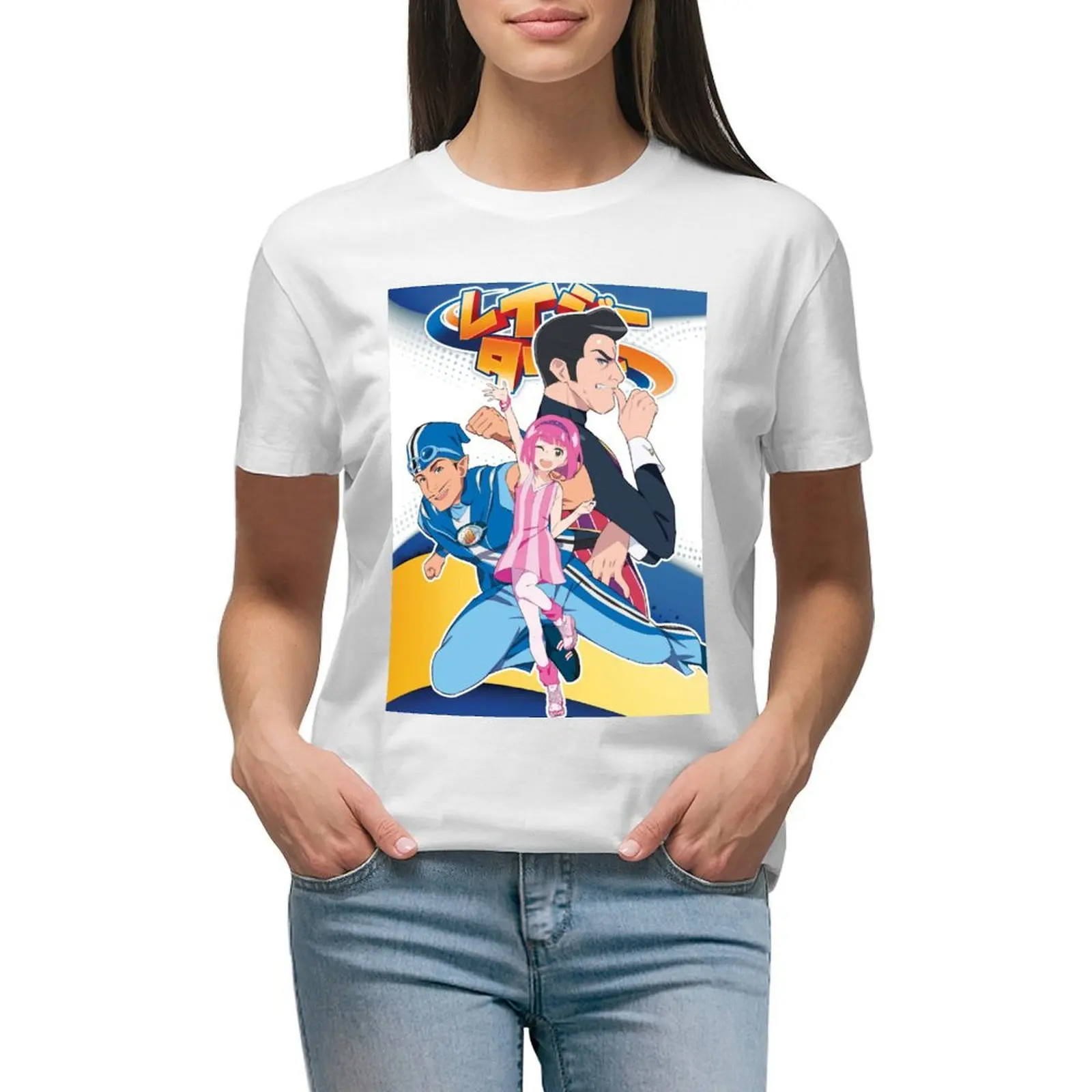 lazytown T-shirt funny Short sleeve tee Women's t-shirt