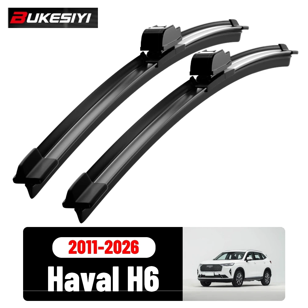 2 Stück Frontscheibenwischer für Great Wall Haval H6 2011-2026, leise, langlebig, hochwertige Scheibenwischerblätter, Zubehör 2020 2022