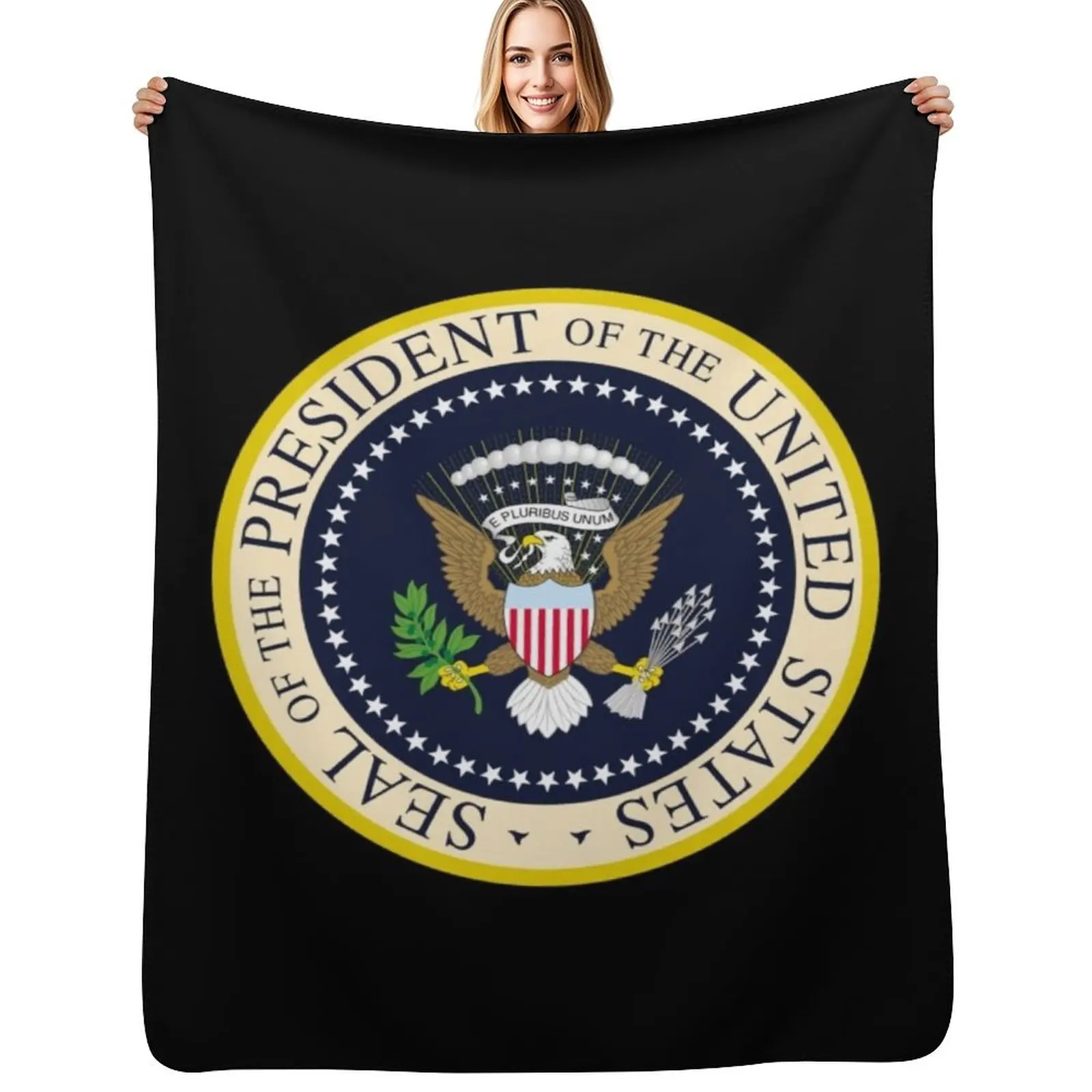 seal of President of the United States Throw Blanket halloween Heavy Bed Fashionable Loose Warm Stuffeds Blankets