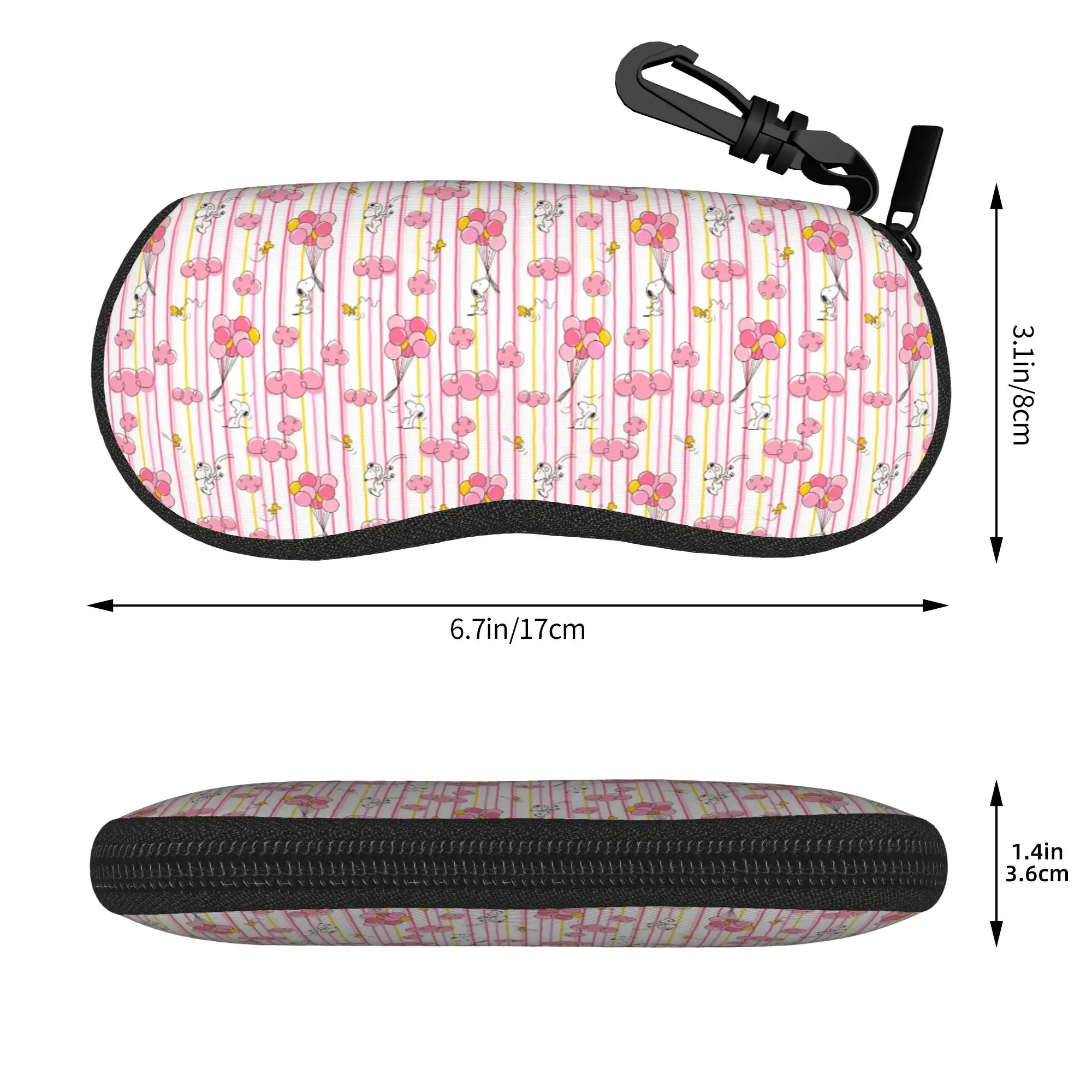 Snoopy Woodstock Cartoon Beagle Eyeglass Glasses Case Women Men Soft  Sunglasses Protective Pouch view 4