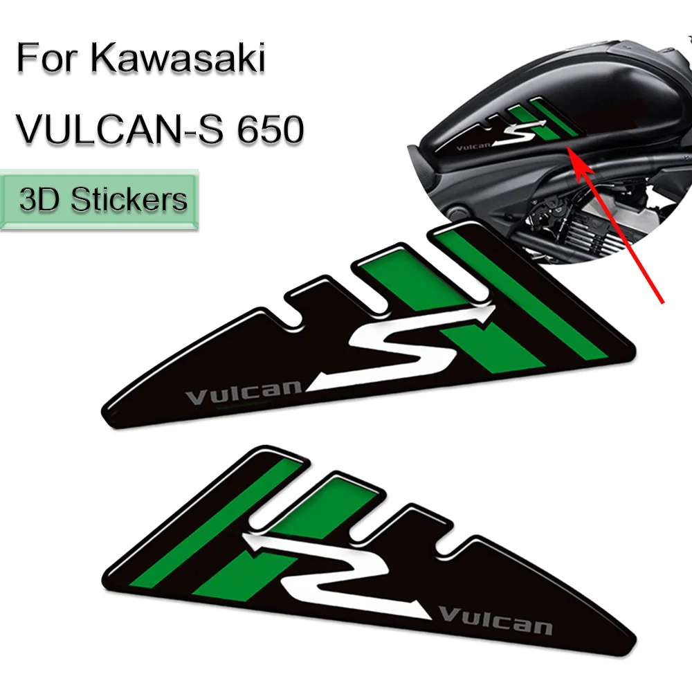 Motorcycle Tank Pad Side Grips Gas Fuel Oil Kit Knee Stickers Decals Protector For Kawasaki VULCAN S VULCAN-S 650 VN650