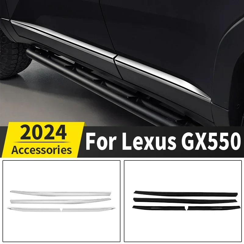 

For 2024 Lexus GX550 GX550h Car Door Waist Line Chrome Decoration Strip GX 550 Exterior Upgraded Accessories Tuning Modification