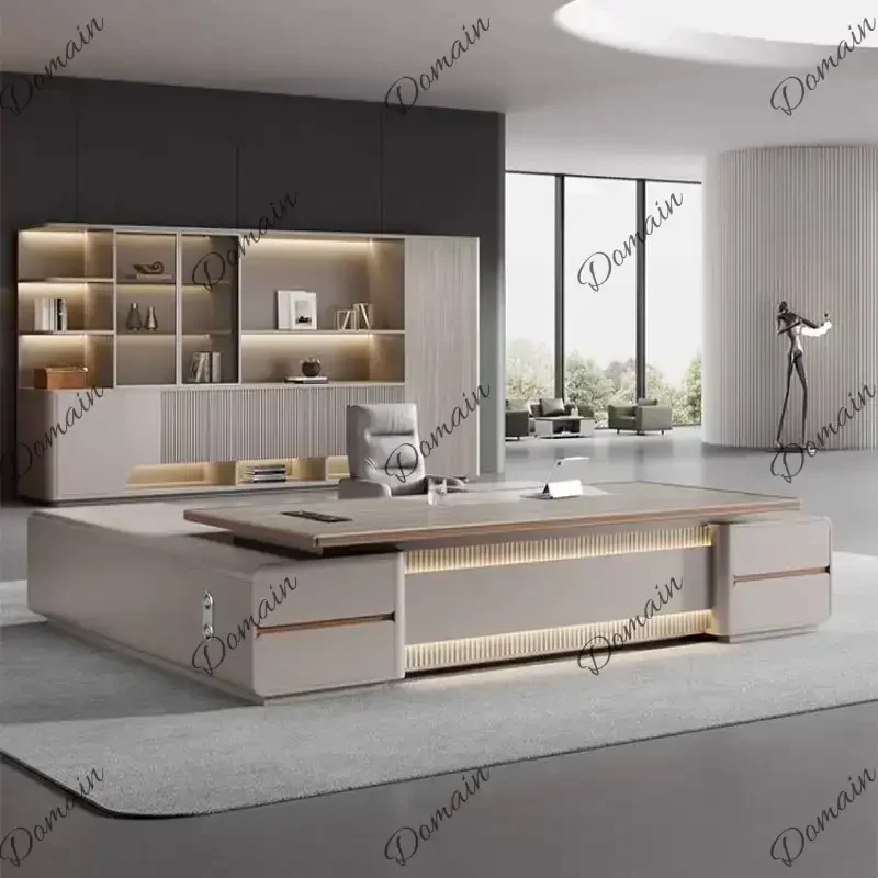 NB X Strong Designer Executive Office Desk Big Wooden Luxury White Office Desks Standing Modern Large Mesa Escrivaninha Furnitur