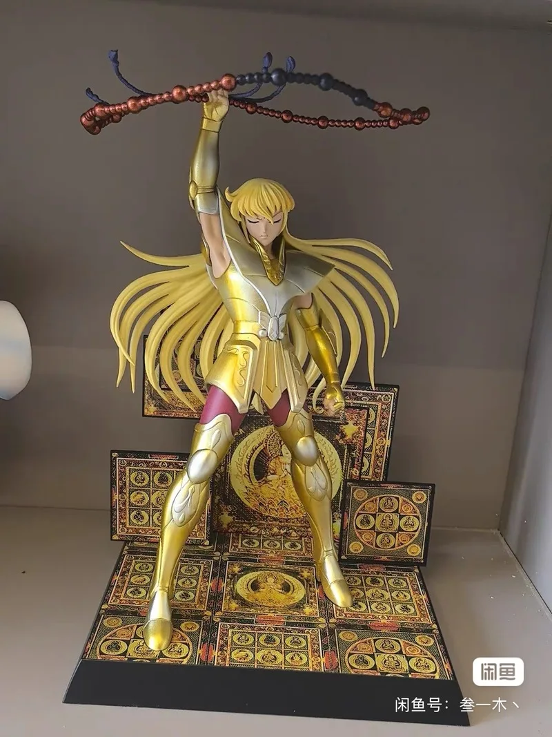Figura de Anime genuina Bntsh Ichiban Kuji Saint Seiya Virgo Shaka Leo Aiolia Escorpio Milo Pvc modelo de figuras de acción juguete ornamental