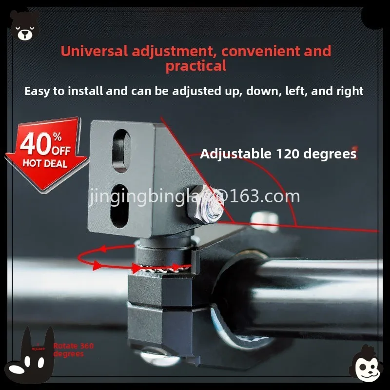 Factory direct motorcycle spotlight bracket universal front bumper slash spotlight modification accessories aluminum alloy