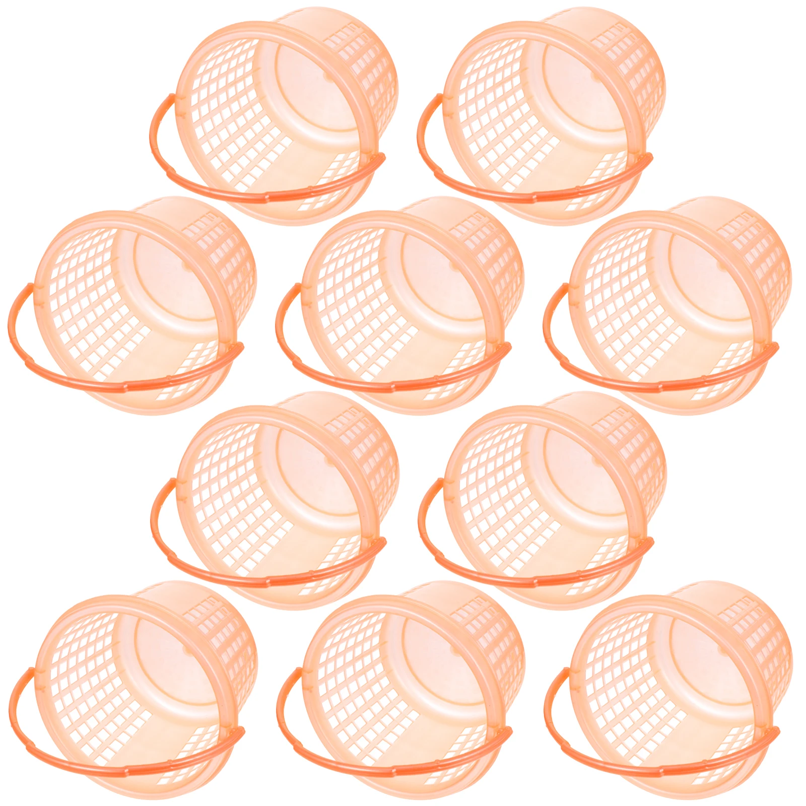 

10Pcs Premium Plastic Baskets Sturdy Safe Multipurpose Home Storage Mini Fruit Vegetable Containers Bright Small Baskets