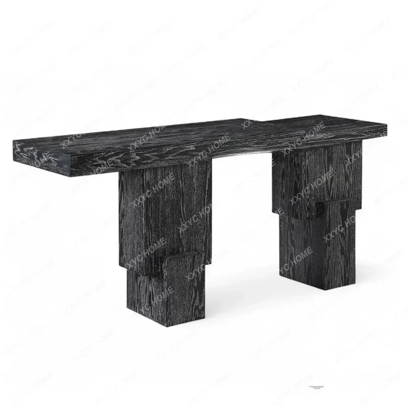 Mid Century Modern Solid Wood Console Table Home  Vintage Console Table Living Room Entryway Narrow Table