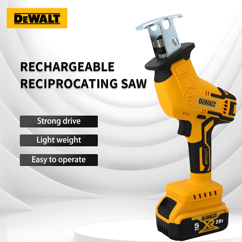 

Dewalt Reciprocating Saw Rechargeable 20V Lithium Battery Metal Wood Plastic Electric Cordless Cutting Saber Power Tools