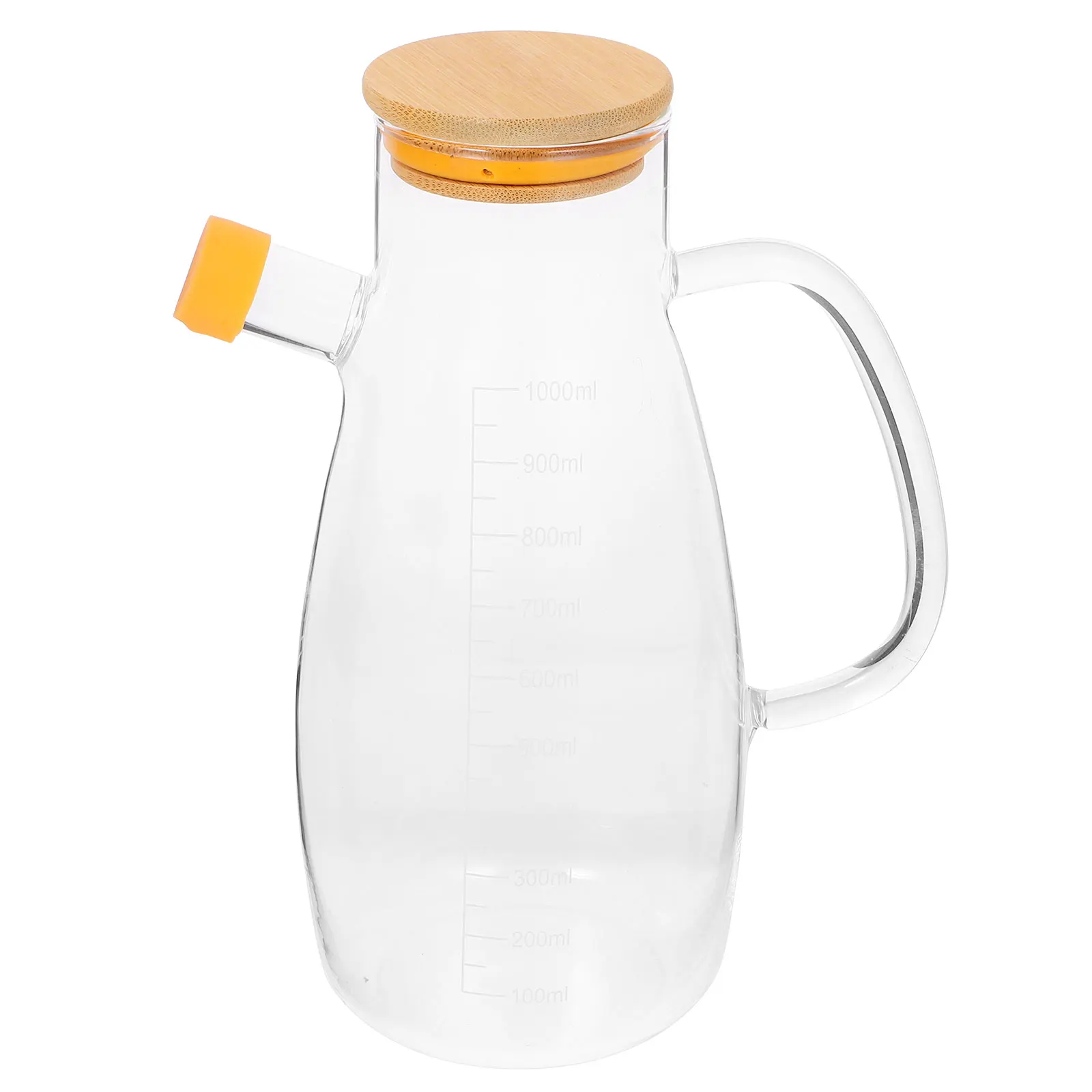 

Glass Oil Dispenser Bottle with Handle and Scale Large Capacity for Kitchen Bar Cafe Restaurant Use Olive Vinegar Soy Sauce