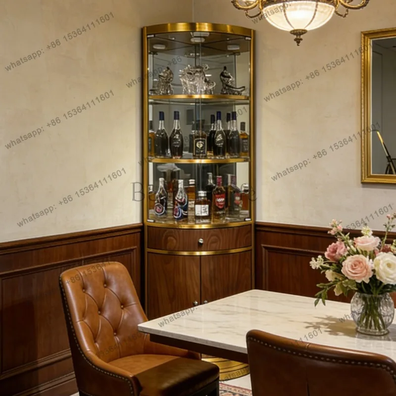 Showcase Vertical Display Cabinet Beauty Classic Italian Corner Living Room Cabinets