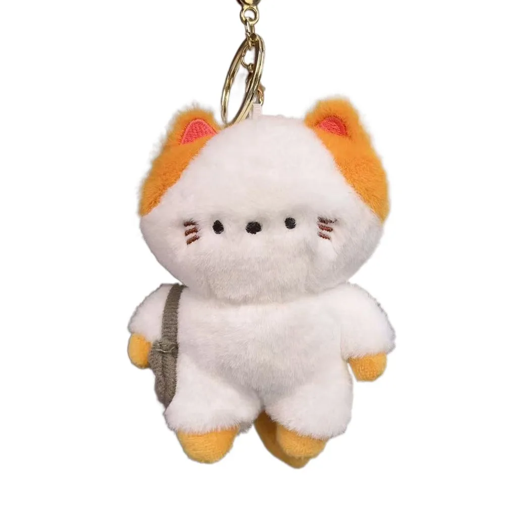 

Travel Kitten Plush Cat Bag Pendant Scarf PP Cotton Cat Plush Keyring Cute Cartoon Plush Cat Doll Keychain Female Girls