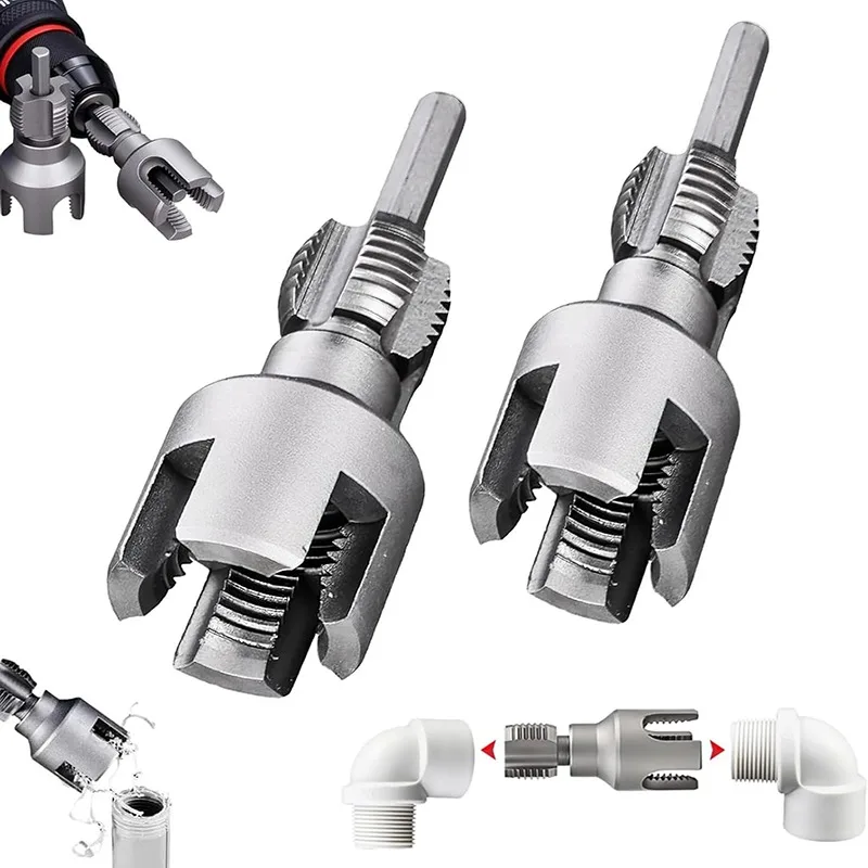 Высокоскоростной DN15 DN20 двусторонний инструмент для нарезания резьбы внутренних и внешних труб Электрическая дрель 4/6 точек Инструмент для резки водопроводных труб