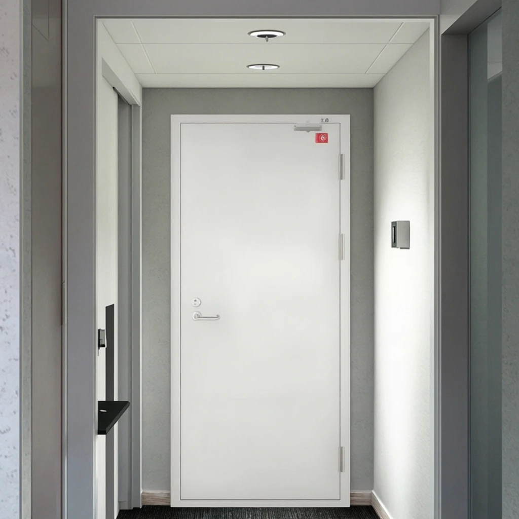 

Factory Customized Modern Style Commercial Fireproof Steel Door High Quality Metal Fire Rated Door