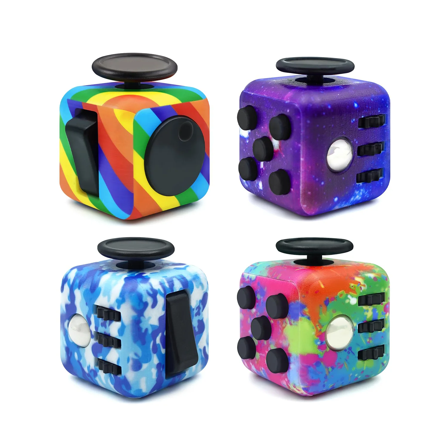 New unique block decompression gyro dice six sided decompression and release artifact for anxiety relief