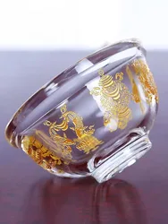 Crystal Auspicious Water Bowl, Tibetan Buddhism for the Cup of Water Cup, Buddha Supply Bowl, Single 8, 9cm