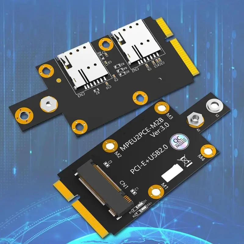 M.2 Clave para mini correas adaptador PCIe Soporte tarjeta doble doble tarjeta 3G Multifunción Conectores