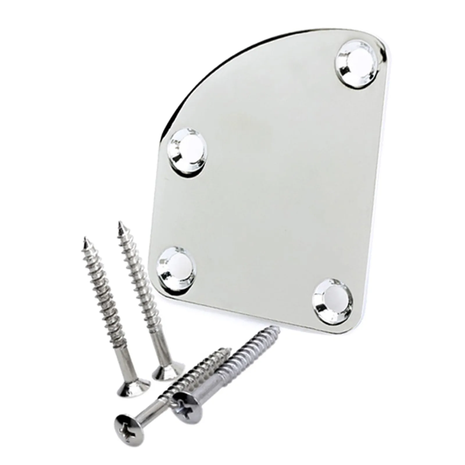 Asymmetric Electric Guitar Neck Back Plate Joint Plate & Mounting Screws Chrome Musical Instruments & Gear for Electric Guitar