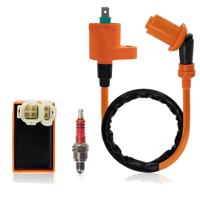 

A87D-Racing CDI Box Ignition Coil Spark Plug Kit For HONDA ATC XR CRF TRX 50Cc 70Cc 90Cc 125Cc