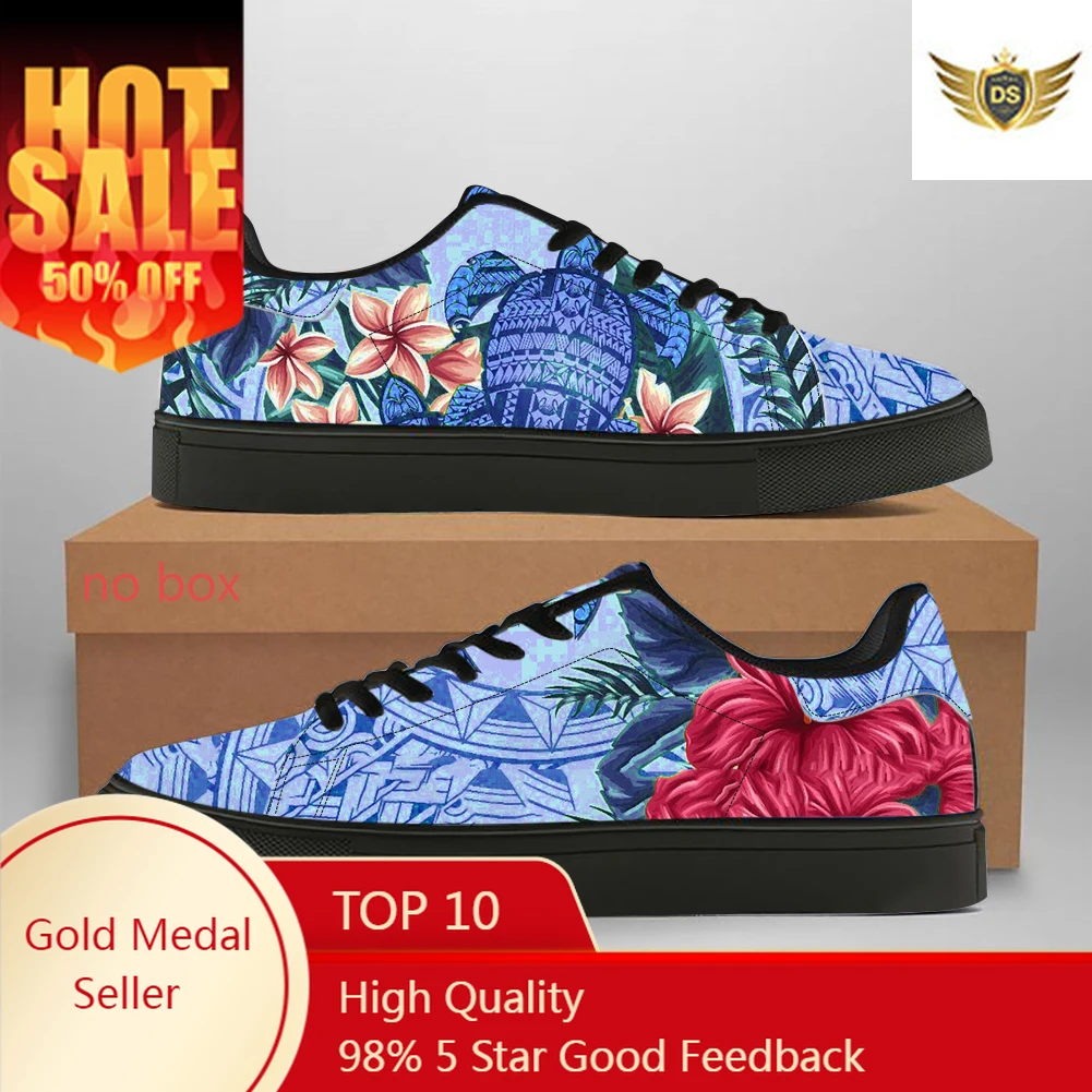 

Men Leather Sneakers Unisex Lace-up Women Tortoise Hawaiian Pattern Large Size 48 Casual Shoes Zapatillas Mujer