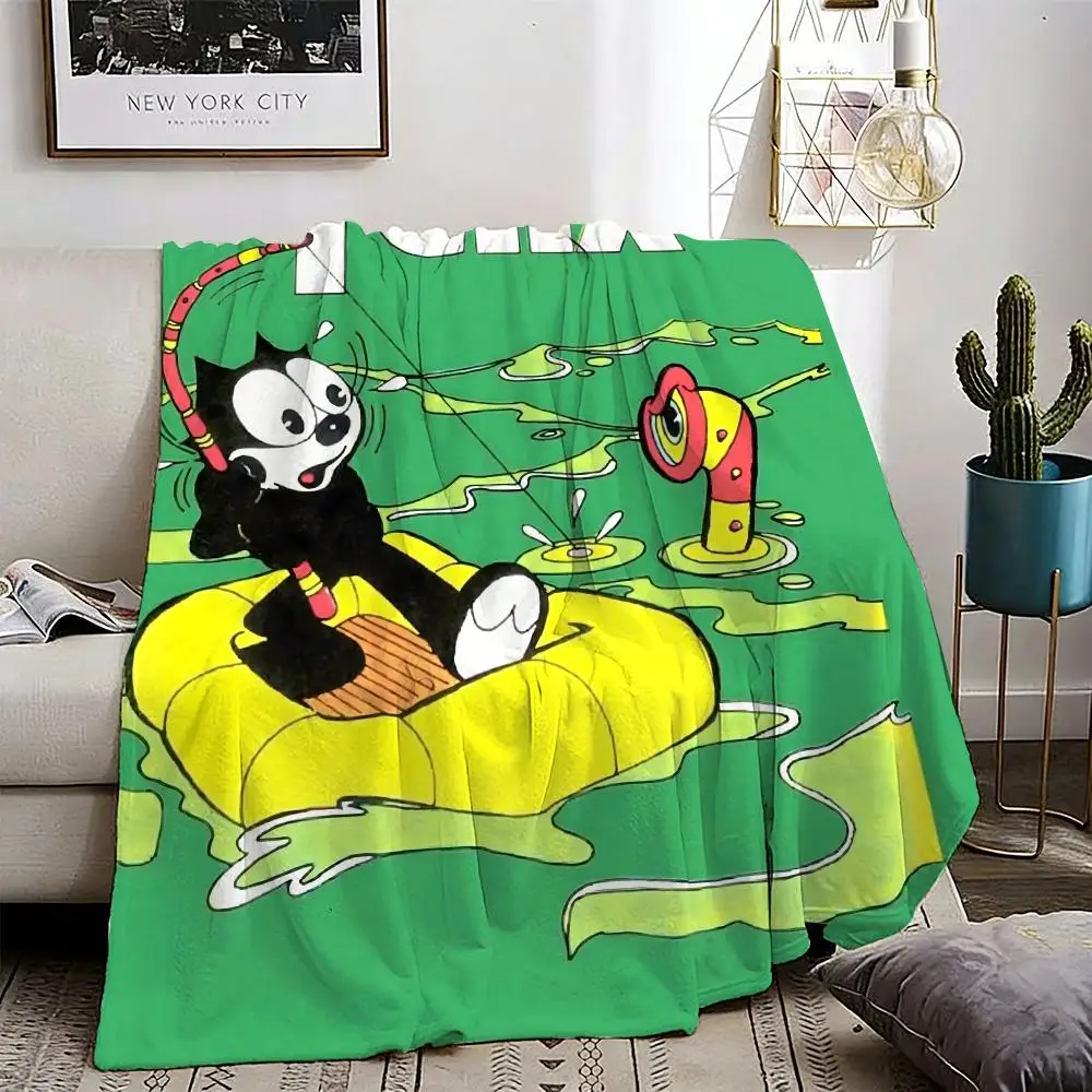 

Легкое фланелевое одеяло Felix the Cat, 240 г, мягкое, приятное для кожи, для летнего охлаждения