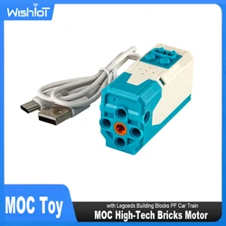 Upgrade Rechargeable M/L Motor Building Blocks Power Functions 8883 for MOC 9686 Railway Train Robot Electric Modification Power