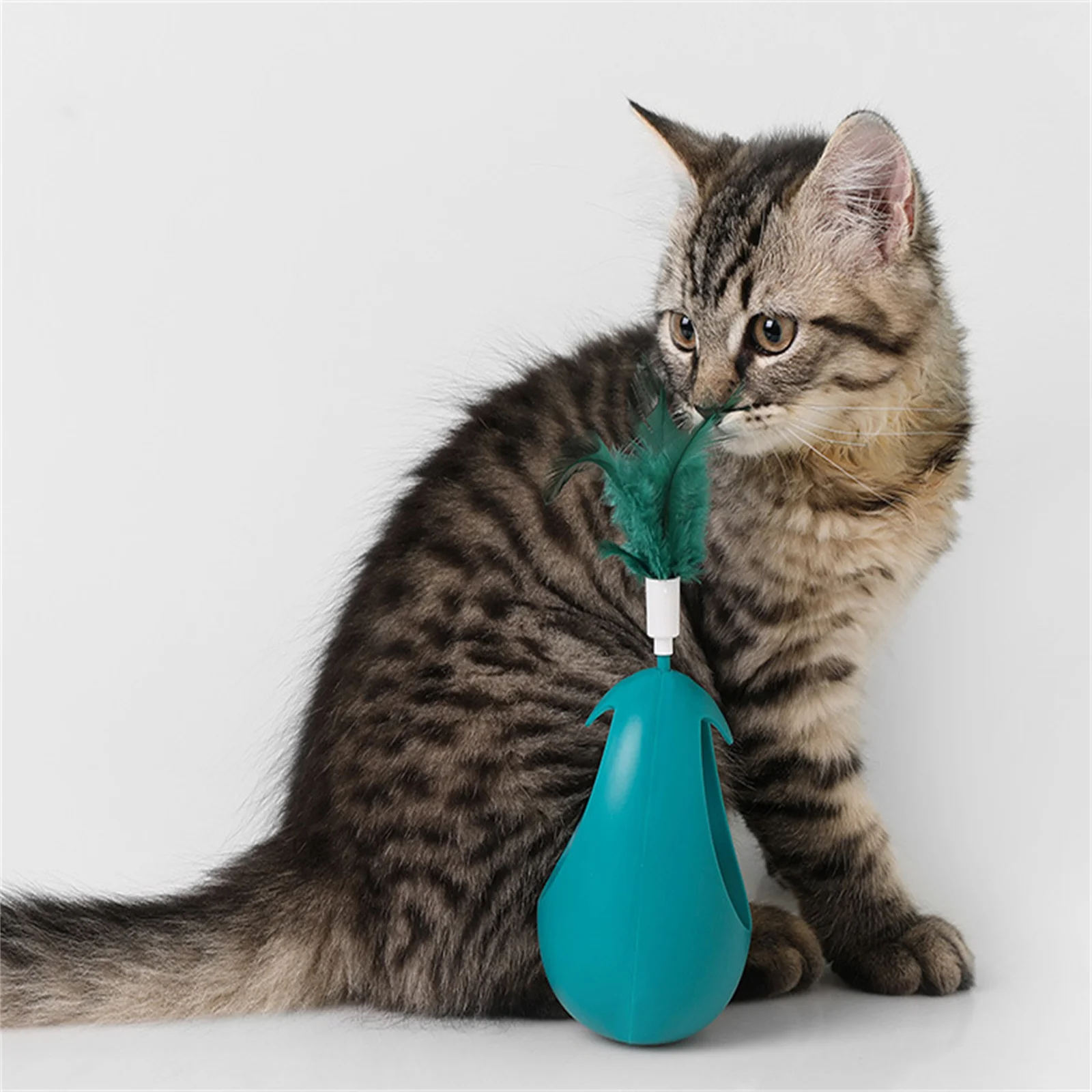 

Pet Supplies Cat Mint Ball Feather Tumbler Self-Entertainment Cat Toy With Spinning Balls