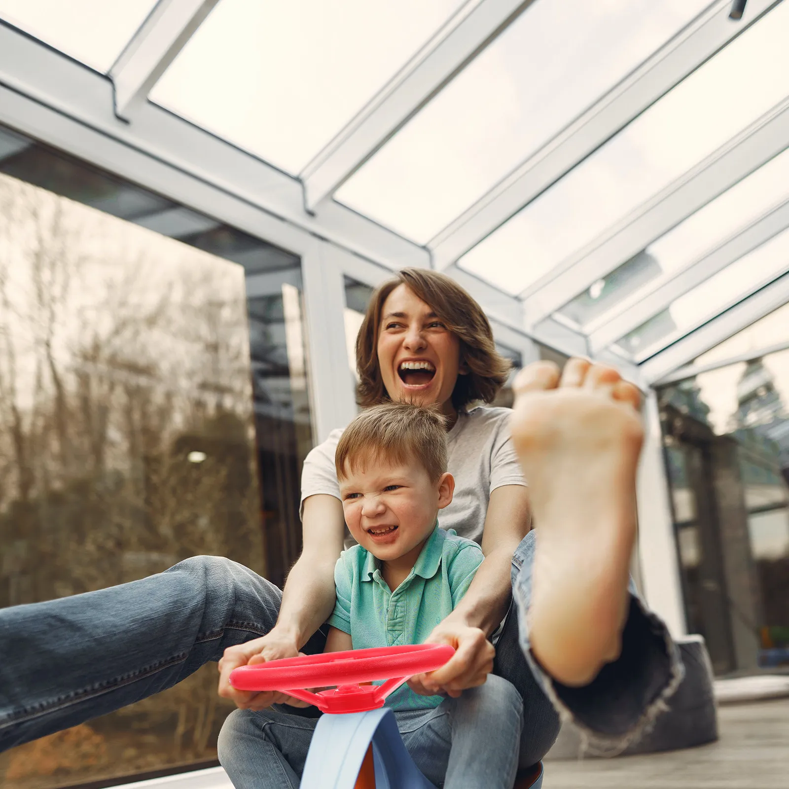 Durable Plastic Swing Disc Large Round Plate for Children Outdoor Recreation Swing Accessory Smooth Grip Swings Round Plate