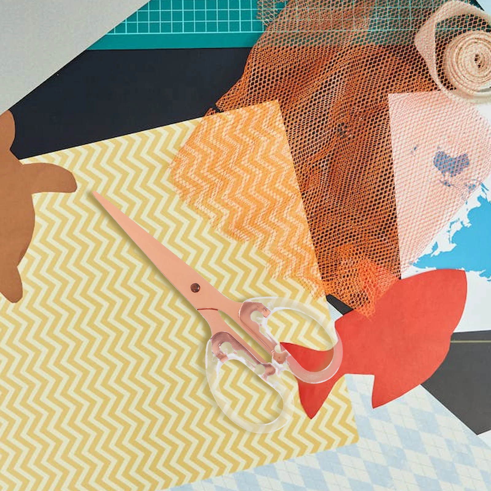 

Safety Paper Scissors PP Aluminum Alloy Handle Comfortable Grip Ideal for Students Craft Scrapbooking DIY Albums Memory Books