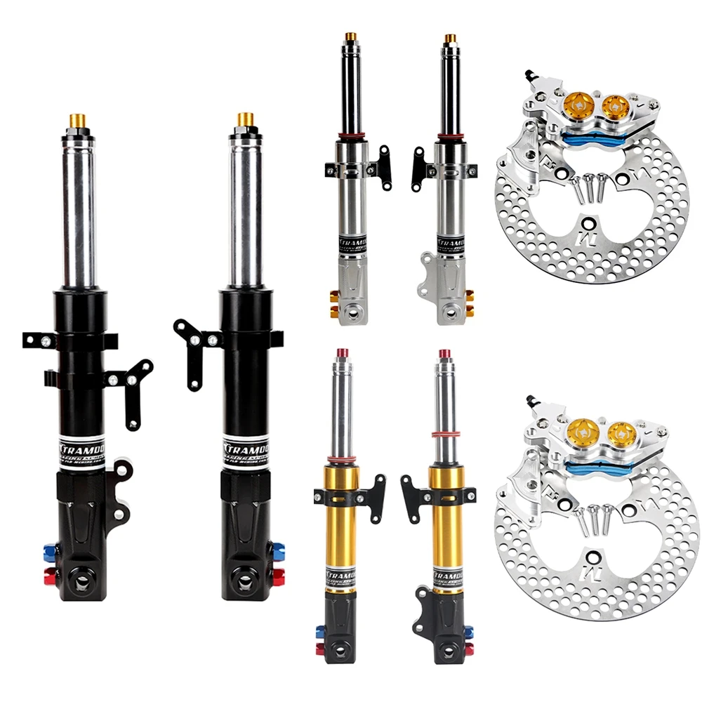

27Core 360mm/31Core 390mm Motorcycle Front Shock Absorber For Ninebot E80C E200P/N70C N85C/C90 Modify Front Shock Disc Brake Set