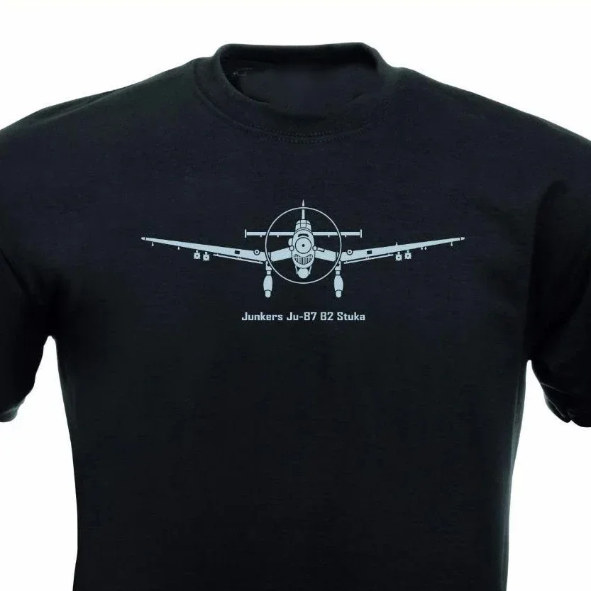 

WWII German Air Force Ju-87 Stuka Dive Bomber T-Shirt 100% Cotton O-Neck Short Sleeve Summer Casual Mens T-shirt Streetwear