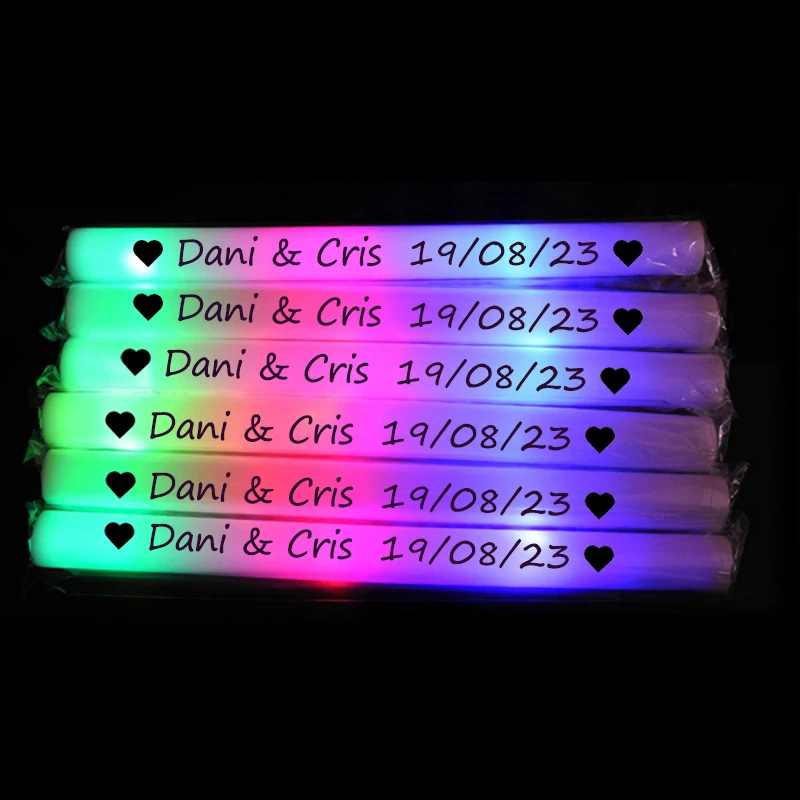 12/15/30/60Pcs Glow Sticks Bulk Colorful RGB LED Glow Foam Stick Cheer Tube Dark Light for Xmas Birthday Wedding Party Supplies image 3