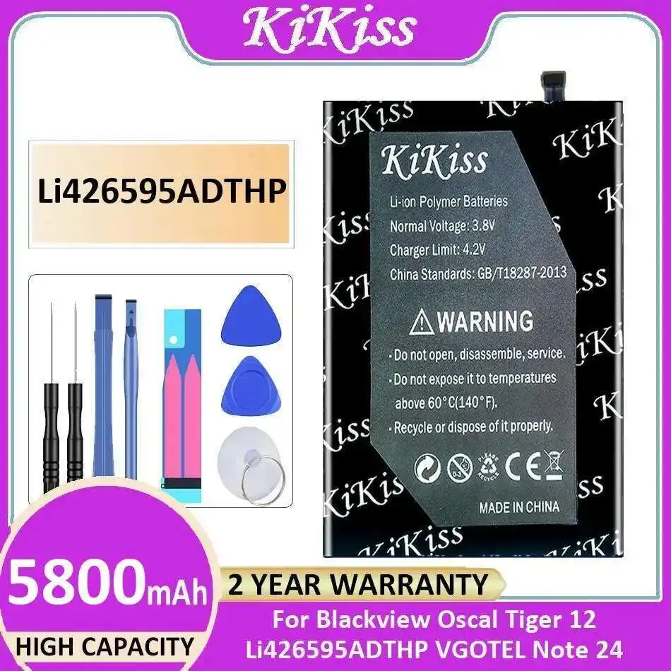 

For Blackview Oscal Tiger 12 Li426595adthp Vgotel Note 24 Reliable Replacement Mobile Phone Battery 5800Mah