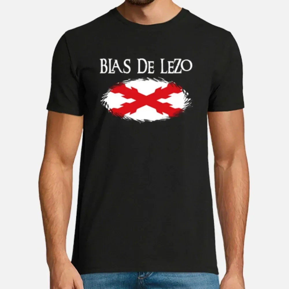 Blas De Lezo Y Cruz De San Andrés T-Shirt Short Sleeve Casual 100% Cotton Mens T Shirts