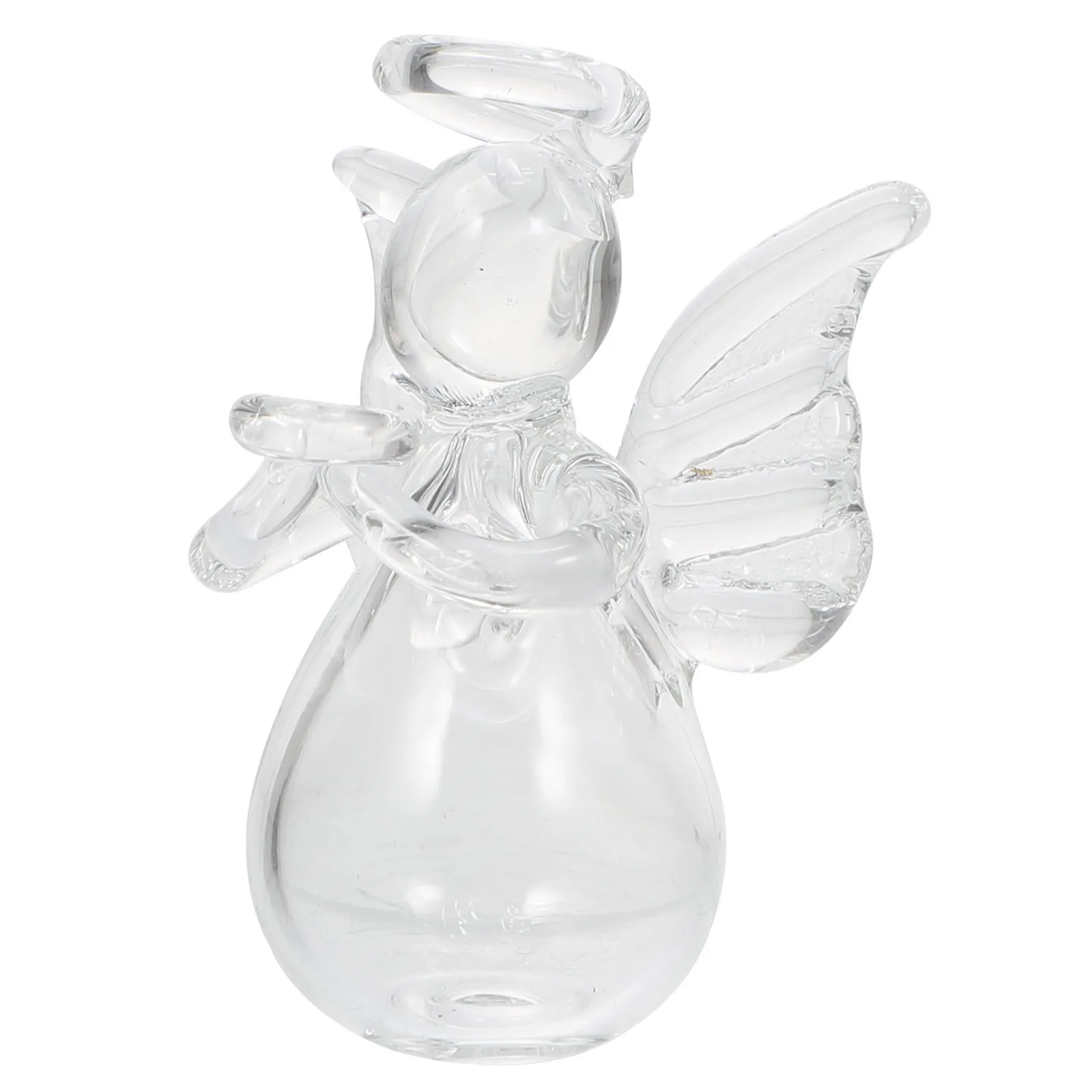 

1Pcs Mini Glass Angel Clear Handmade Glass Craft DIY Car Hanging Ornament Religious Decor Gift