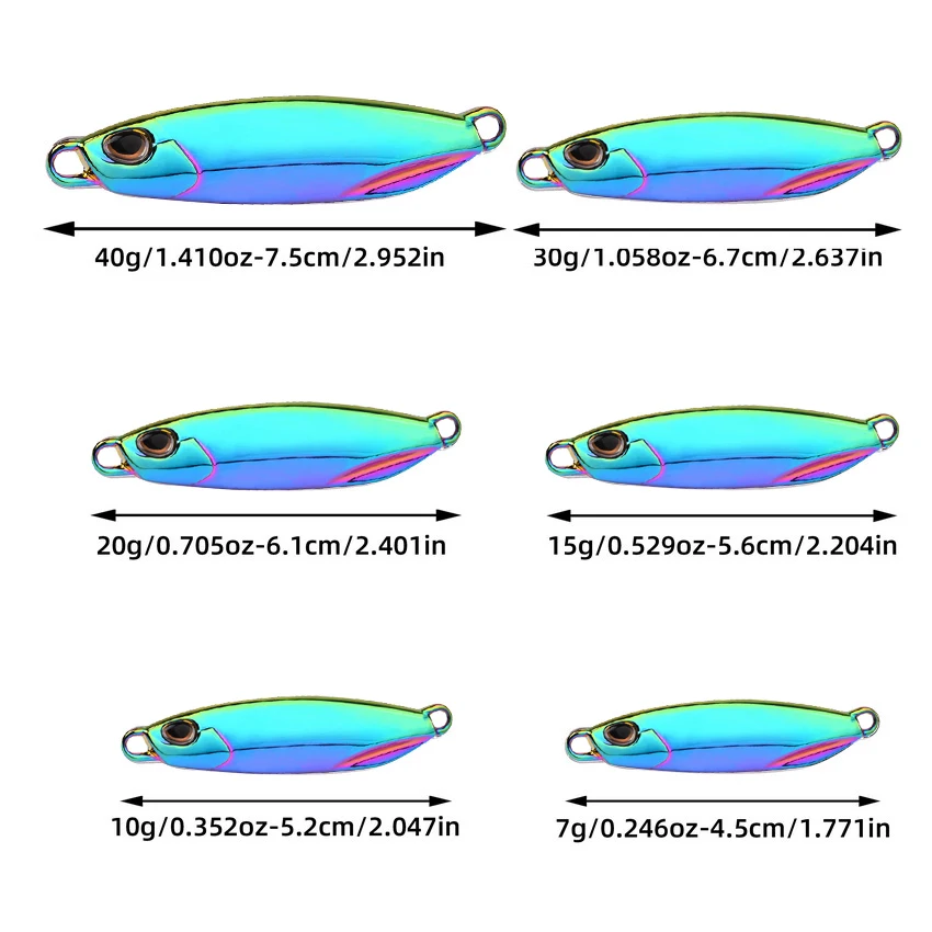 Cucharas de pesca metálicas con anzuelo – Señuelos para caballa y lubina - imagen 5