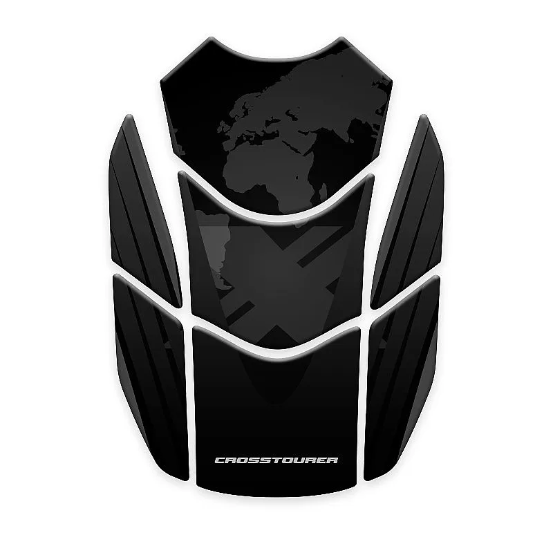 Motorcycle  Anti Slip Side Traction Pads Tank Pad Decals Stickers For  Honda CROSSTOURER VFR1200X PRE-011 Black