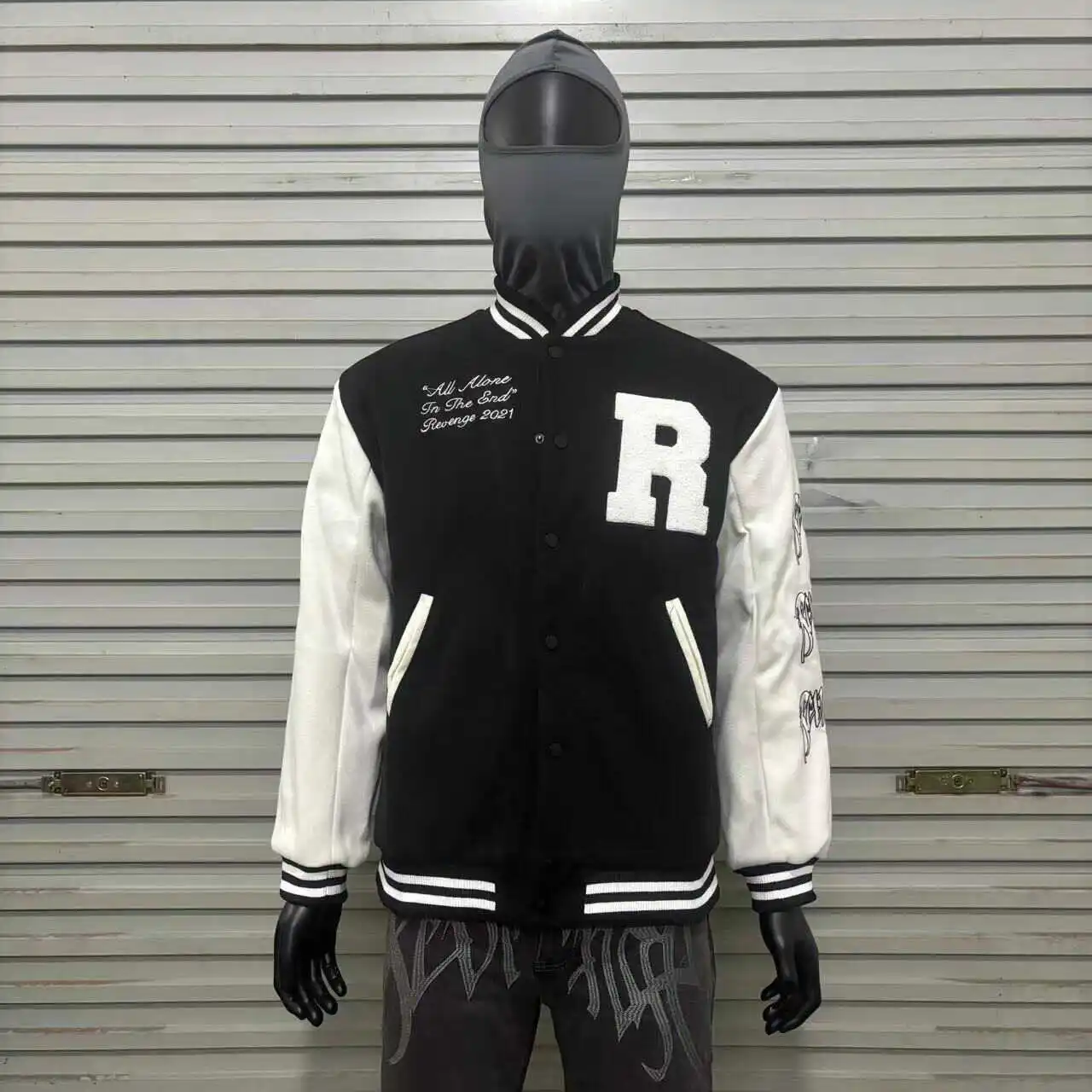 

RE осенне-зимний трикотаж, бейсбольный джинт, повседневный свитер с вышивкой в виде скелета, теплый свободный крой для пары, молодежная мода